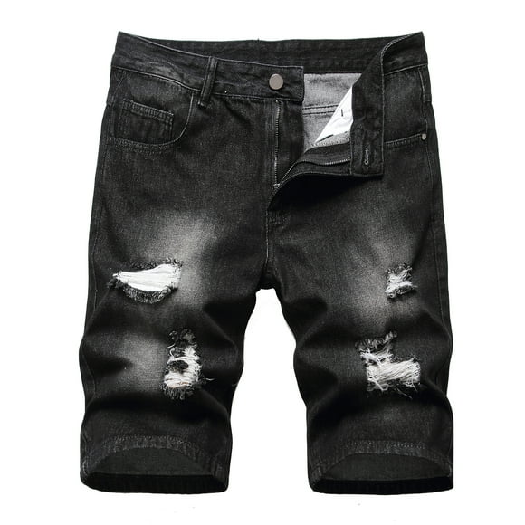 Jaycargogo Men Ripped Destroyed Distressed Jeans Cotton Denim Shorts Jaycargogo Men Ripped Destroyed Distressed Jeans Cotton Denim Shorts